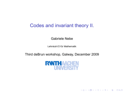 Codes and invariant theory II.