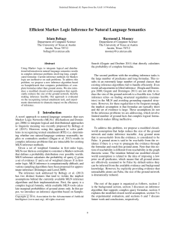 Efficient Markov Logic Inference for Natural Language Semantics