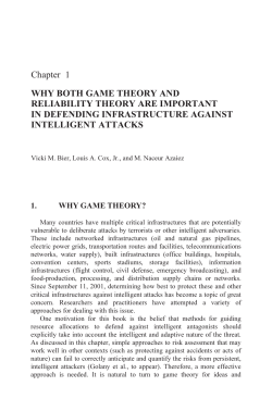 Chapter 1 WHY BOTH GAME THEORY AND