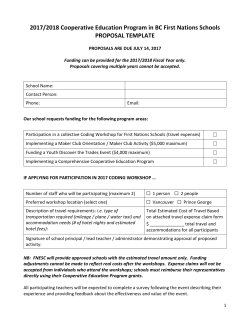 Proposal Application - First Nations Education Steering Committee