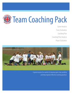 Game Analysis Team Evaluation Coaching Plan