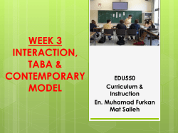 CURRICULUM AND INSTRUCTION