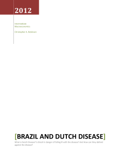 Brazil and Dutch Disease