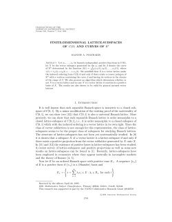 FINITE-DIMENSIONAL LATTICE-SUBSPACES OF C(&Omega;) AND