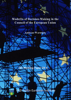 Mode(l)s of Decision-Making in the Council of the European Union