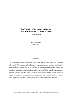 The Validity of Company Valuation Using Discounted Cash