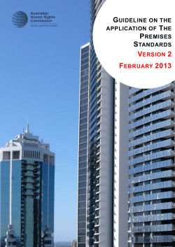 Premises Standard Guideline - Australian Human Rights Commission
