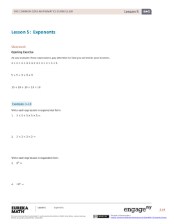 Grade 6 Mathematics Module 4, Topic B, Lesson 5