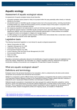 TOR guideline - Aquatic ecology - Department of Environment and