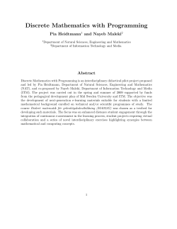 Discrete Mathematics with Programming