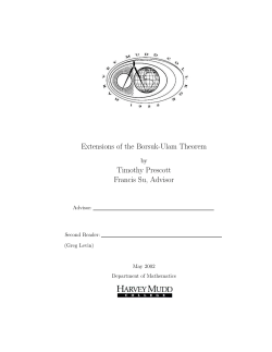 Extensions of the Borsuk-Ulam Theorem Timothy Prescott Francis