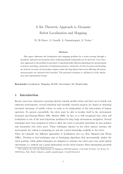 A Set Theoretic Approach to Dynamic Robot Localization and Mapping