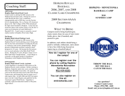 Coaching Staff: - Hopkins Schools