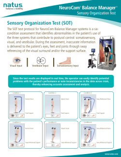 NeuroCom&reg; Balance Manager&reg; Sensory