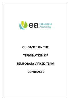 Guidance on Termination of Temporary Contracts (EA)