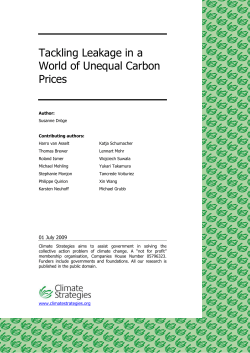 Tackling Leakage in a World of Unequal Carbon Prices