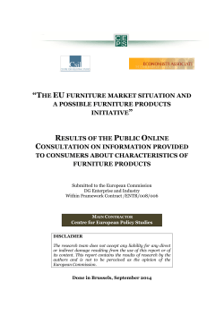 the eu furniture market situation and a possible furniture products