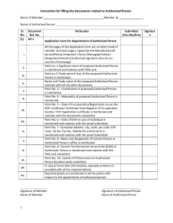 Proofs of Directors/Partners/Individual of Authorised Person