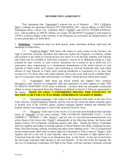 distribution agreement