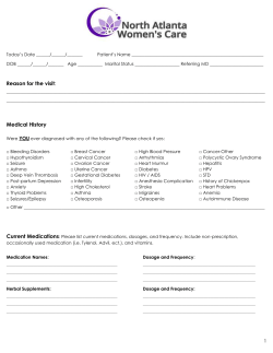 Today`s Date ______/______/______ Patient`s Name DOB ______