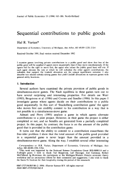 Sequential contributions to public goods - Deep Blue