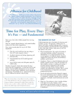 Time for Play, Every Day - New York Early Childhood Professional