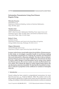 Information Transmission Using Non-Poisson