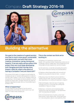 Compass Draft Strategy 2016-18 Building the alternative