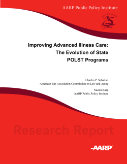 Improving Advanced Illness Care:The Evolution of