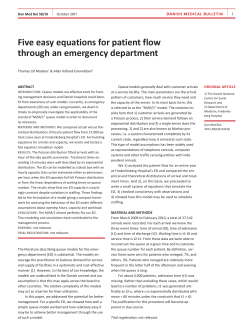 Five easy equations for patient flow through an emergency department