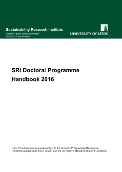 SRI Postgraduate research student handbook