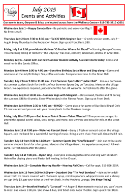 Events and Activities - Luther Village on the Park