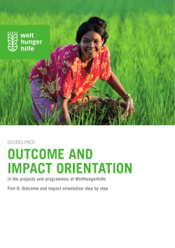 outcome and impact orientation