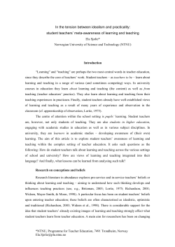 Step 1: The nature of learning and teaching - Nafol 2013