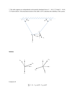 7. The cable supports two independently and normally distributed