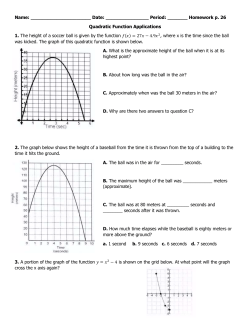 Hw p. 26 - Quadratic Application Problems