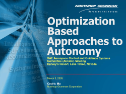 8.3 “Optimization Based Approaches to Autonomy,” Cedric