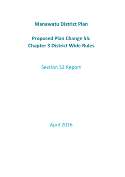 Proposed Plan Change 55 - Section 32 Report