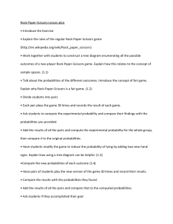 Rock-Paper-Scissors Lesson plan