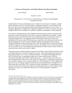A Firm-Level Perspective on the Role of Rents in