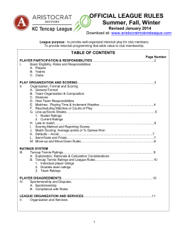 I. BASIC ELIGIBILITY, ROLES AND RESPONSIBILITIES: All