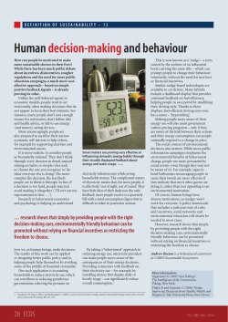 Human decision-making and behaviour