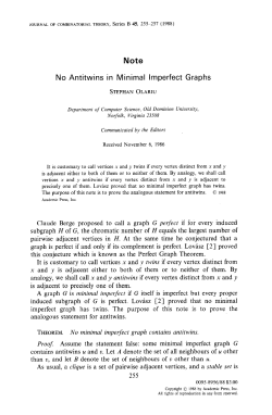 No Antitwins in Minimal Imperfect Graphs