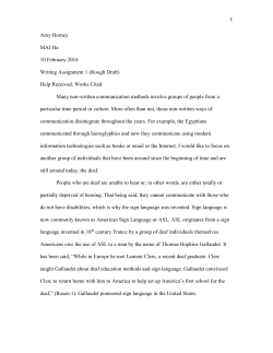 Amy Horney MAJ Ha 10 February 2016 Writing Assignment 1