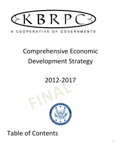 KBRPC Comprehensive Economic Development Strategy 2012-2017