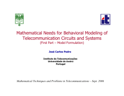 Mathematical Needs for Behavioral Modeling of