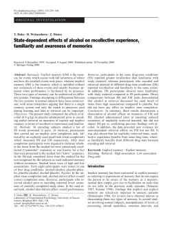 State-dependent effects of alcohol on recollective experience