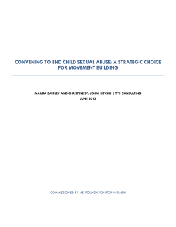 convening to end child sexual abuse: a strategic choice for