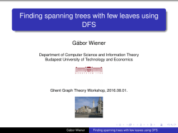 Finding spanning trees with few leaves using DFS