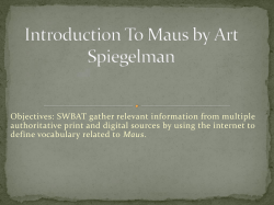 Introduction To Maus by Art spigleman